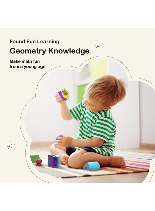 BEST LEARNING My Geo-Blox - Sorting and Building Blocks to Learn Colors and Shapes for Children 3+ Years - Cardboard Book Included - First Birthday Gift, Building Toys Present for Boys and Girls - Image 2