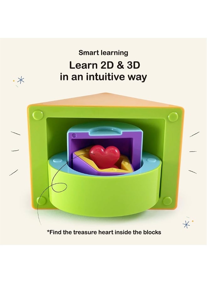 BEST LEARNING My Geo-Blox - Sorting and Building Blocks to Learn Colors and Shapes for Children 3+ Years - Cardboard Book Included - First Birthday Gift, Building Toys Present for Boys and Girls - Image 4