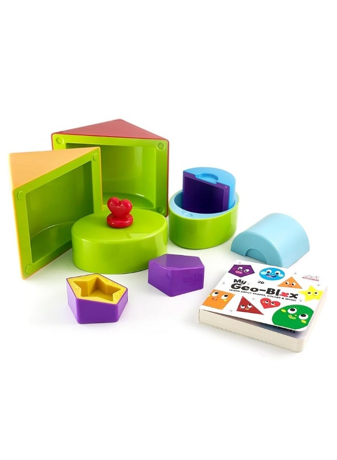 BEST LEARNING My Geo-Blox - Sorting and Building Blocks to Learn Colors and Shapes for Children 3+ Years - Cardboard Book Included - First Birthday Gift, Building Toys Present for Boys and Girls - Image 3