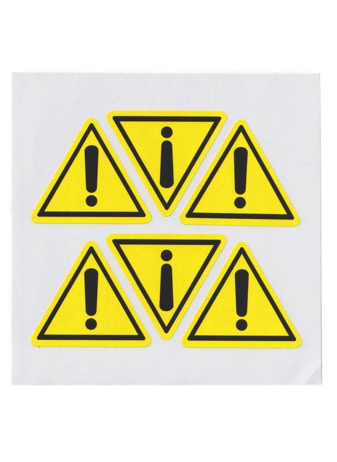 dealzEpic - - Yellow Triangle Exclamation Mark Sign Stickers | Self-Adhesive Peel And Stick Vinyl Label - 4Cm (1.57 Inches) - Image 1