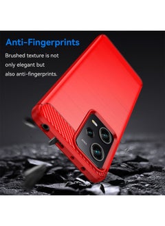 Generic Red Rice Note 12 Pro/Xiaomi Poco x5 Pro Case Cover with Shockproof Anti-Scratch Anti-Shock Protective Protector Back Cover Red  - Image 3