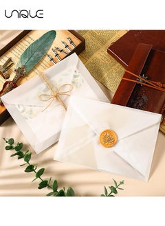 Unique 50 Pieces Envelopes, Translucent Paper Envelopes, 125mm x 175mm Envelopes, for Invitation Postcard Envelopes, White Vellum Greeting Card Envelopes for Wedding Birthday Party  - Image 4