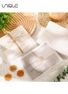 Unique 50 Pieces Envelopes, Translucent Paper Envelopes, 125mm x 175mm Envelopes, for Invitation Postcard Envelopes, White Vellum Greeting Card Envelopes for Wedding Birthday Party  - Image 5
