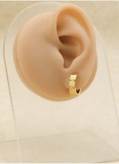 YUCCA 4mm Width Gold Stainless Steel Love Stud Earrings for Women Ladies Hoop Earrings 2pcs  - Image 5