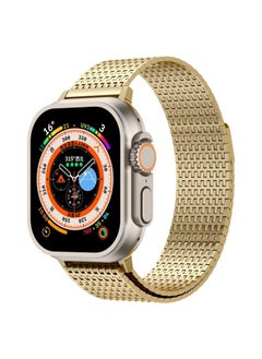 Replacement Strap For Apple Watch Ultra 2 49mm Milanese Loop Magnetic Clasp Stainless Steel Watch Band Gold