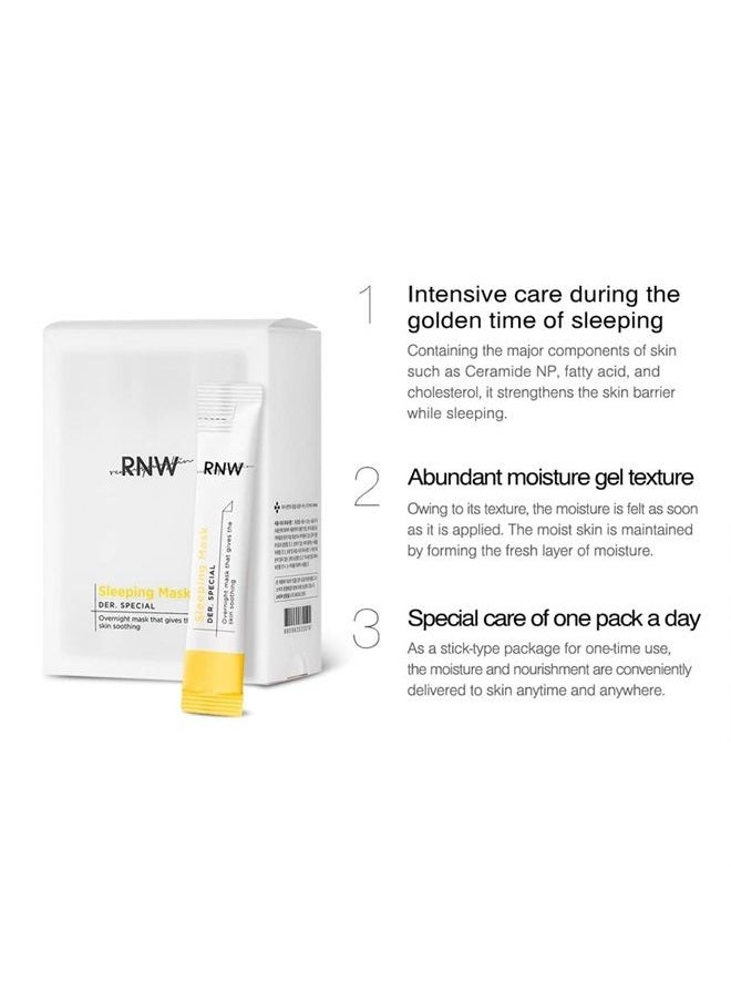 DER. SPECIAL Sleeping Mask 4ml / 0.15 fl.oz 21 PCS, Recover Natural Power One Pack a Day Face Mask Cream For Night Moisturizer