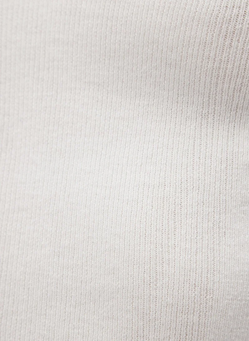 مافي V Neck White Sweater