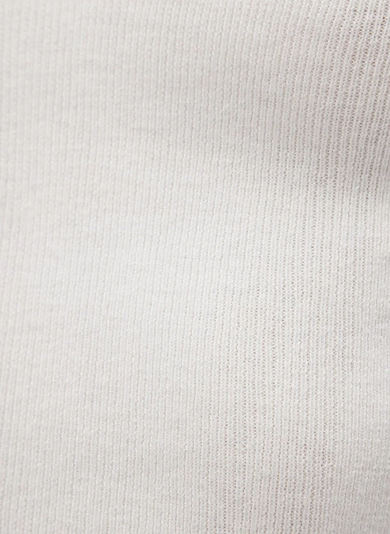مافي V Neck White Sweater