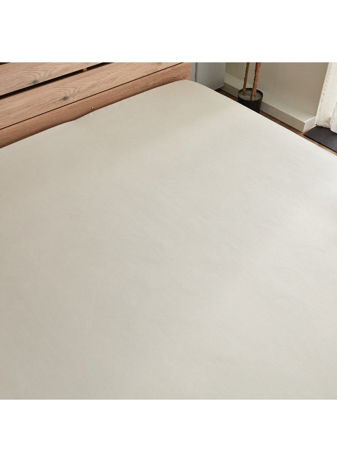 Home Box - Derby Solid Microfiber Double Fitted Sheet - 140x200+25 cm - Image 1