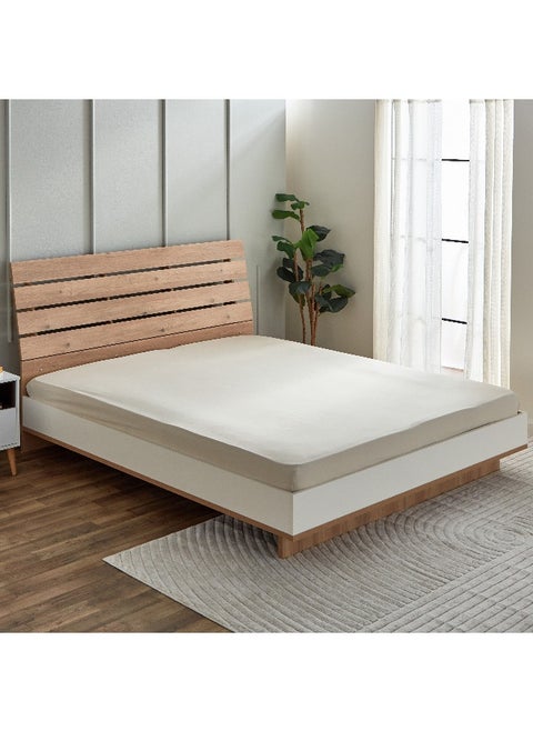 Derby Solid Microfiber Double Fitted Sheet - 140x200+25 cm