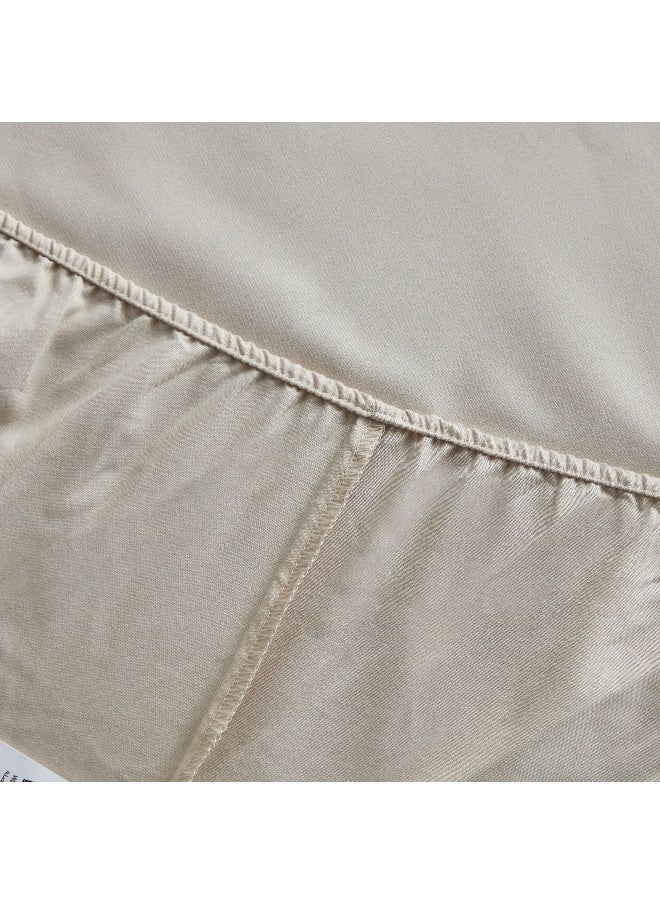 Home Box - Derby Solid Microfiber Double Fitted Sheet - 140x200+25 cm - Image 1