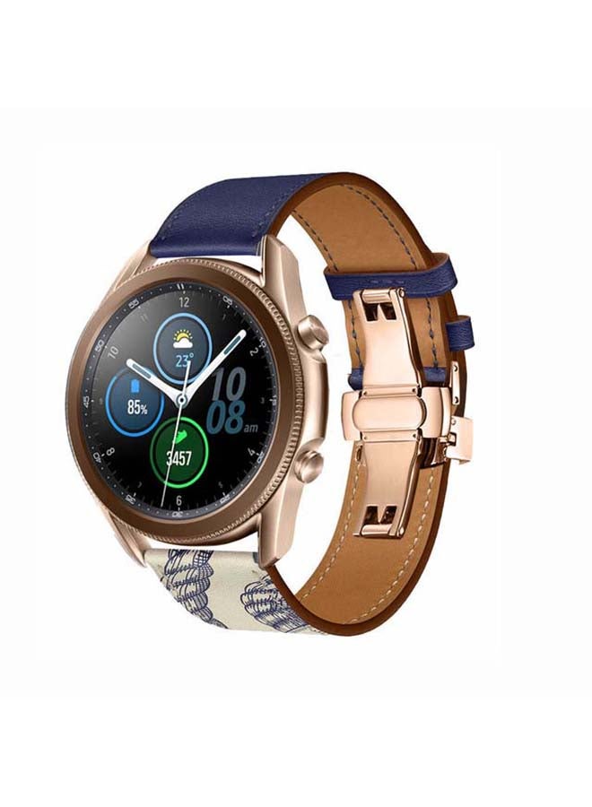 Perfii Genuine Leather Replacement Band for Samsung Galaxy Watch3 45mm Multicolour - Image 2