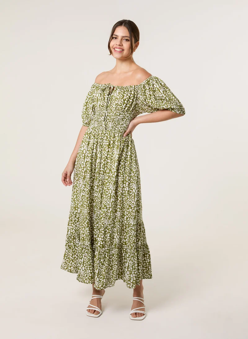 بلو فانيلا فستان مكشكش برباط أمامي