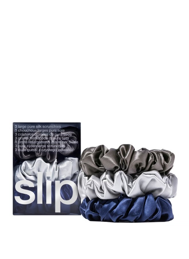 Slip Silk Large Scrunchies - Midnight - Image 1