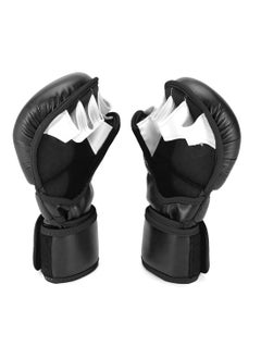 Sanabul  Essential 7 oz MMA Gloves Men & Women | Gloves for Martial Arts Sparring & Training Gloves | Hybrid MMA Kick Boxing Gloves Men | Grappling Gloves (Black/Copper, Small/Medium)  - Image 2