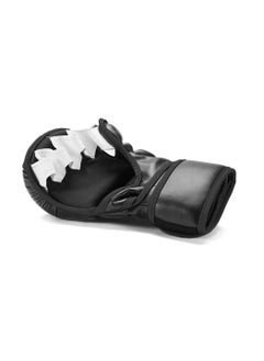 Sanabul  Essential 7 oz MMA Gloves Men & Women | Gloves for Martial Arts Sparring & Training Gloves | Hybrid MMA Kick Boxing Gloves Men | Grappling Gloves (Black/Copper, Small/Medium)  - Image 3