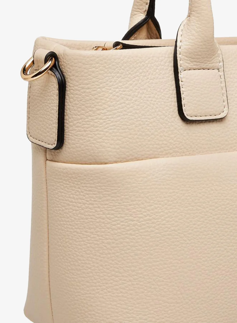 Celeste CREAM Textured Tote Bag with Bow for Women | Best Price UAE