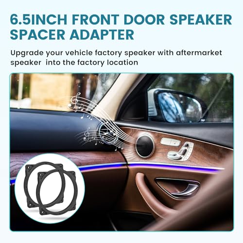 NuIth 65 Inch Front Door Speaker Adapter Spacer Ring Fit for 20062020 Hyundai SonataAzeraSanta FeKIA 20112020 65675 Speaker Adapter Brackets for Aftermarket Speaker Installation - Image 3