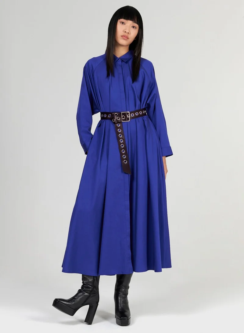 leem Cobalt Poplin Dress