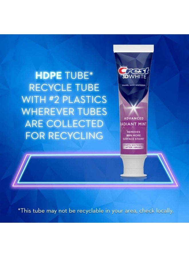 Crest معجون أسنان 3D وايت بنكهة النعناع المتألق 3.8 أونصة (عبوة من 3) - Image 4