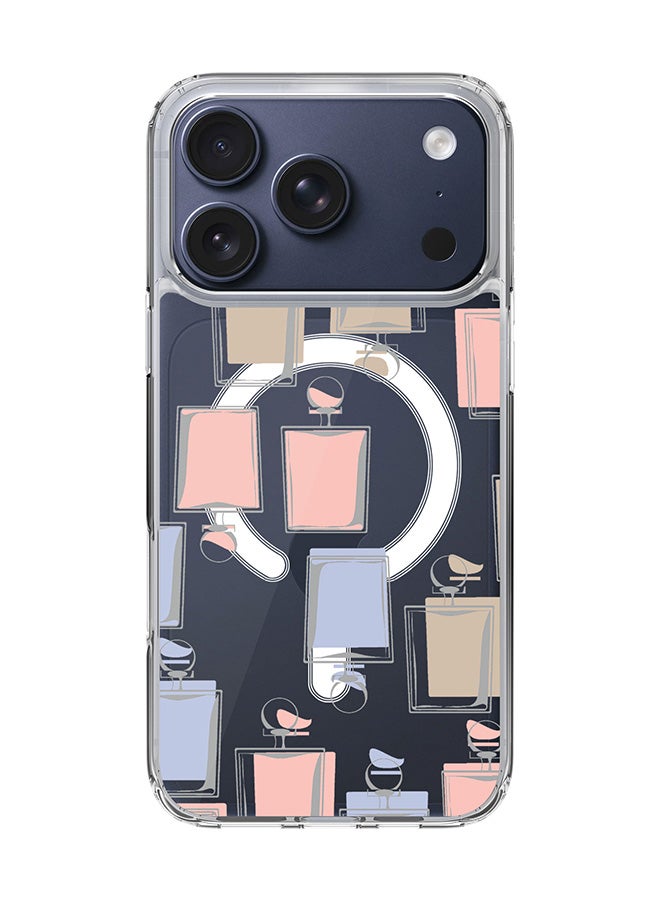 Stylizedd Classic Clear MagSafe Case for iPhone 17 Pro , Hybrid Soft Case Flexible Edges Anti Drop TPU PC Gel Thin Transparent Cover [ Designed for iPhone 17 Pro ] - Fragrant Perfume