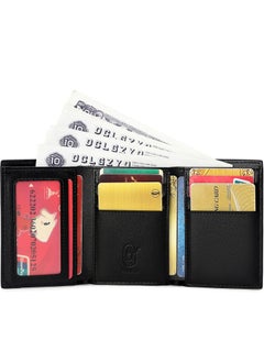 RAHALA Rahala Premium Men's Leather Trifold Wallet (Black) - No:RA101  - Image 2