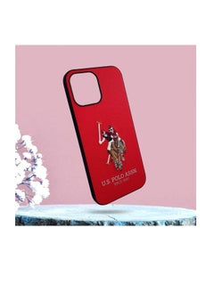 Generic U.S. Polo Embroidery Hard Case For iPhone 12 Red  - Image 4