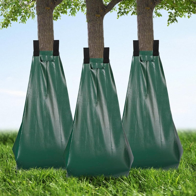 Frstem 3 Set 20 Gallon Tree Watering Bags Slow Release, Reusable Tree Bags for Watering, Thickening PE Watering Bags with Zipper for Planted - Image 1
