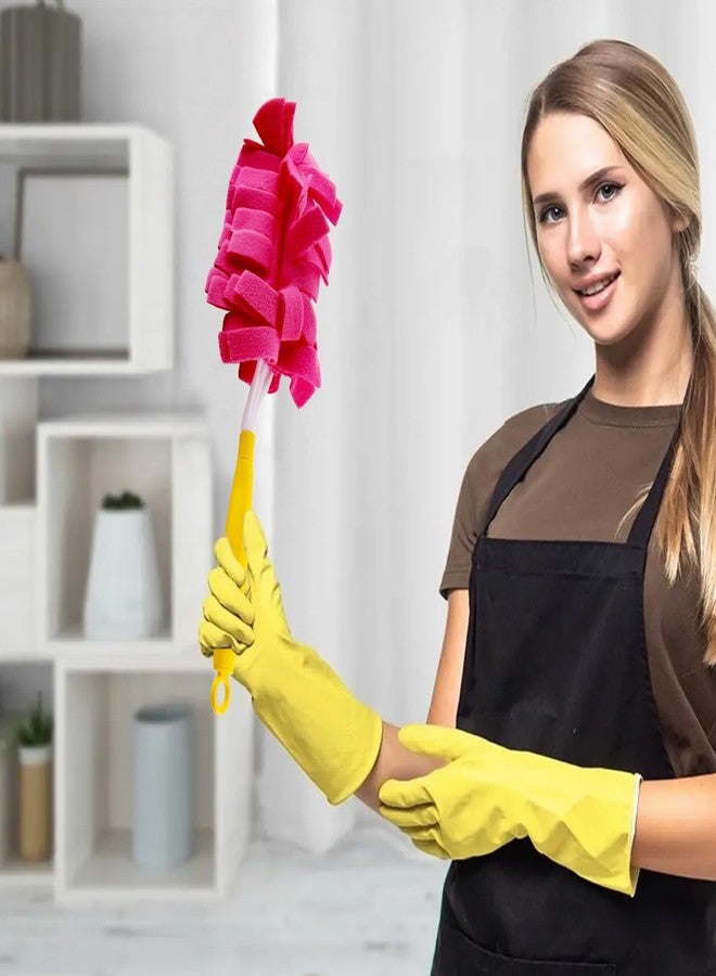 Fellibay 10 Pcs Fleece Duster Refills, Wet and Dry Dual Use Reusable Duster Heads, Cleaning Reusable Pads Washable for Cleaning Ceiling Fan, Hardwoods, Window, Kitchen Floor, with a Handle - Image 2