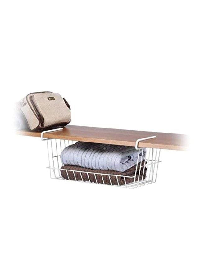 Whitmor White Wire Shelf Basket - Image 4