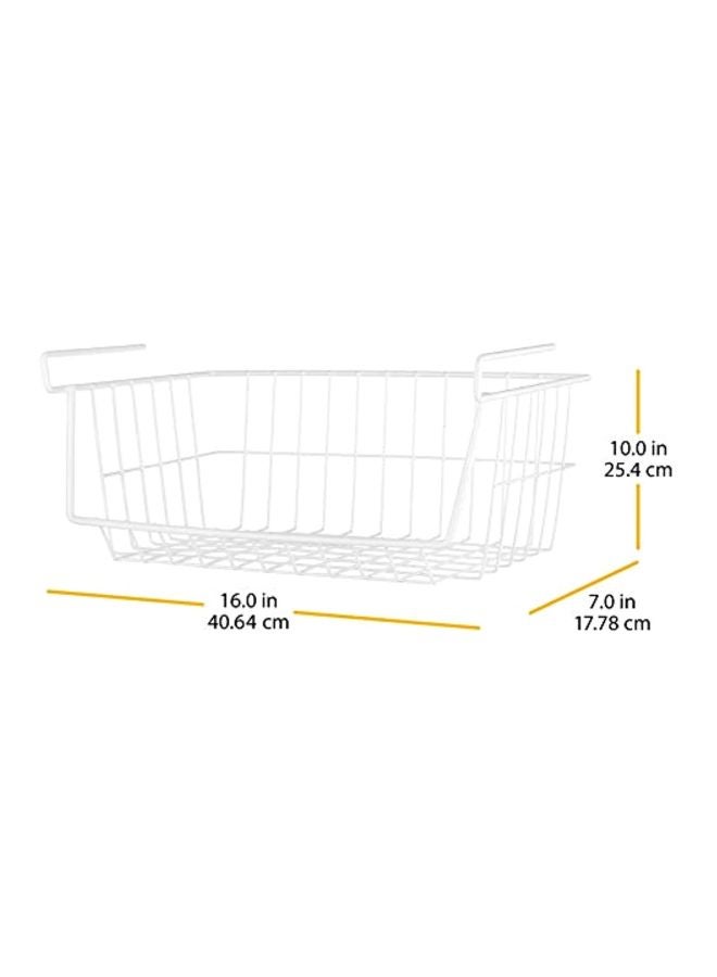 Whitmor White Wire Shelf Basket - Image 3