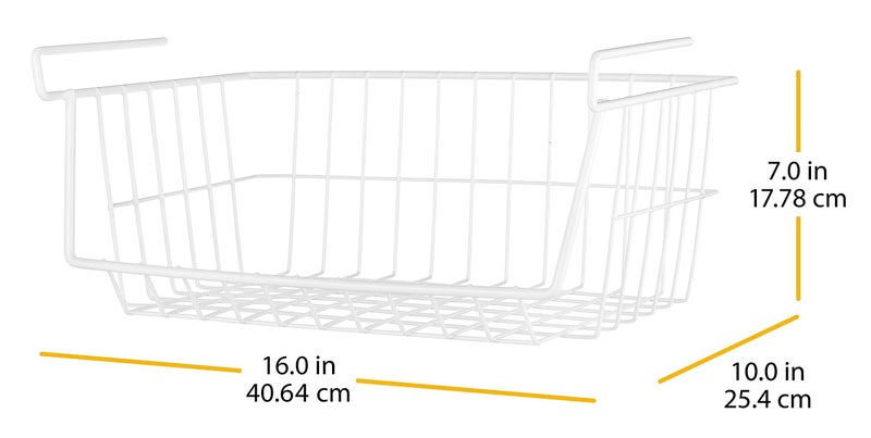 Whitmor White Wire Shelf Basket - Image 2