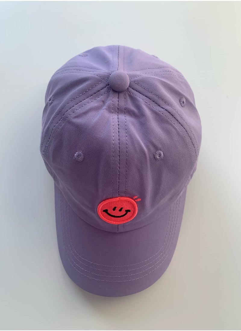 tgc The Girl Cap durable cotton Kids | Stylish Kids s are Perfect for Beach, Travelling and Outdoor activities | Comfortable and Easy to match with Different Clothing Styles | Purple Smiley - pzsku/Z70FC1B5AE2C20C092F7EZ/45/_/1731428321/b4e92513-9586-4b61-be63-babf70ad7531