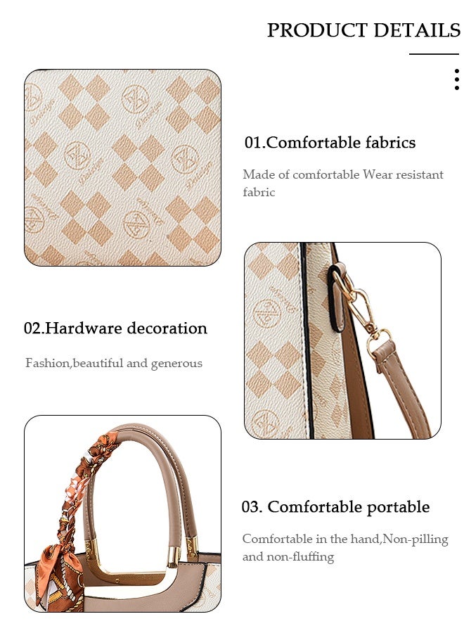 DUNISO Large-capacity Shoulder Bag, Fashion Elegant Handbag, Multi-pocket PU Leather Crossbody Bag Clutch Bag,Luxurious Ladies Casual Tote Purse Shoulder Bag with Adjustable Strap for Ladies Girls - Image 4