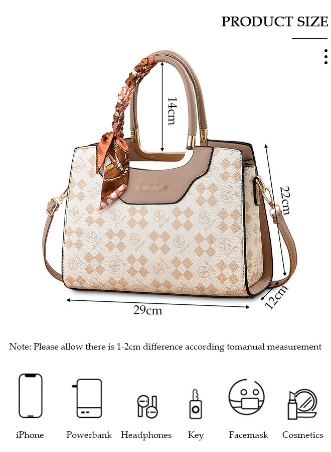 DUNISO Large-capacity Shoulder Bag, Fashion Elegant Handbag, Multi-pocket PU Leather Crossbody Bag Clutch Bag,Luxurious Ladies Casual Tote Purse Shoulder Bag with Adjustable Strap for Ladies Girls - Image 2