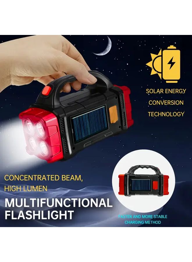 Solar Hunting Light High Lumen Portable Handheld USB Rechargeable 3 Modes Flashlight SOS Strobe for Outdoor Camping Emergency - Image 3