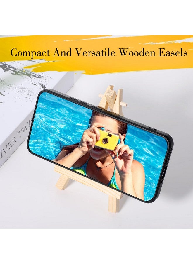Grevosea 16 Pack 5" Mini Wood Display Easel, A-Shaped Small Wood Easel Natural Wooden Tripod Holder Stand Portable Canvas Photo Picture Sign Holder For Displaying Small Canvases Business Cards Photos  - Image 4