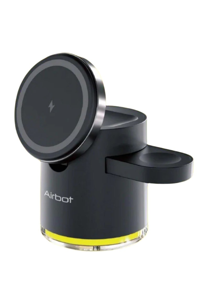 Airbot Airbot CS16 Magnetic Wireless Charging Station 4-in-1 Travel-Friendly Wireless Charging Station with Soft Ring Light & Advanced Safety Chip - Fast, Safe & Ultra-Compact Charging  - Image 1