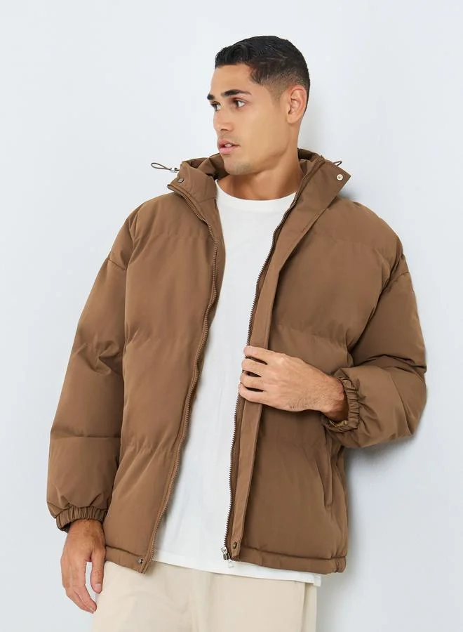 Styli Styli Men Oversized Hooded Puffer Jacket