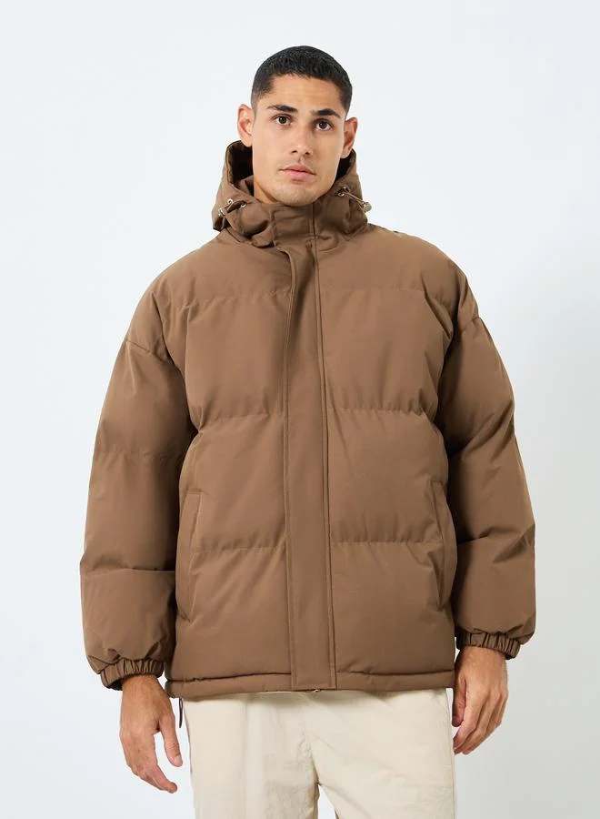 Styli Styli Men Oversized Hooded Puffer Jacket