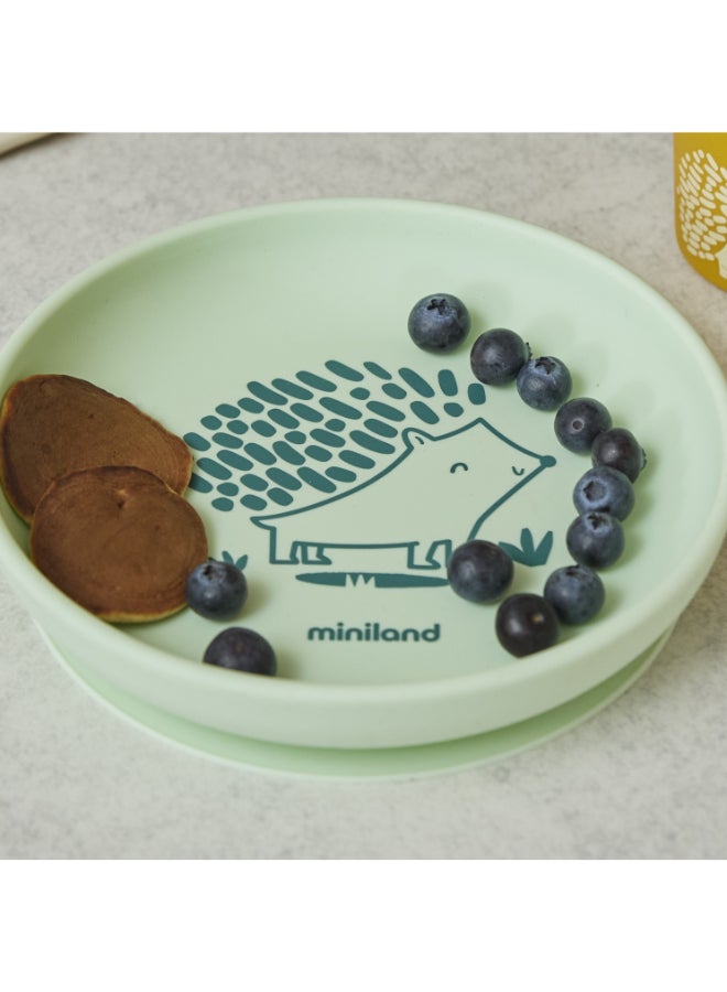 Miniland Silicone BLW Baby Meal Set – Forest Hedgehog Theme (3 Pieces) - Image 3