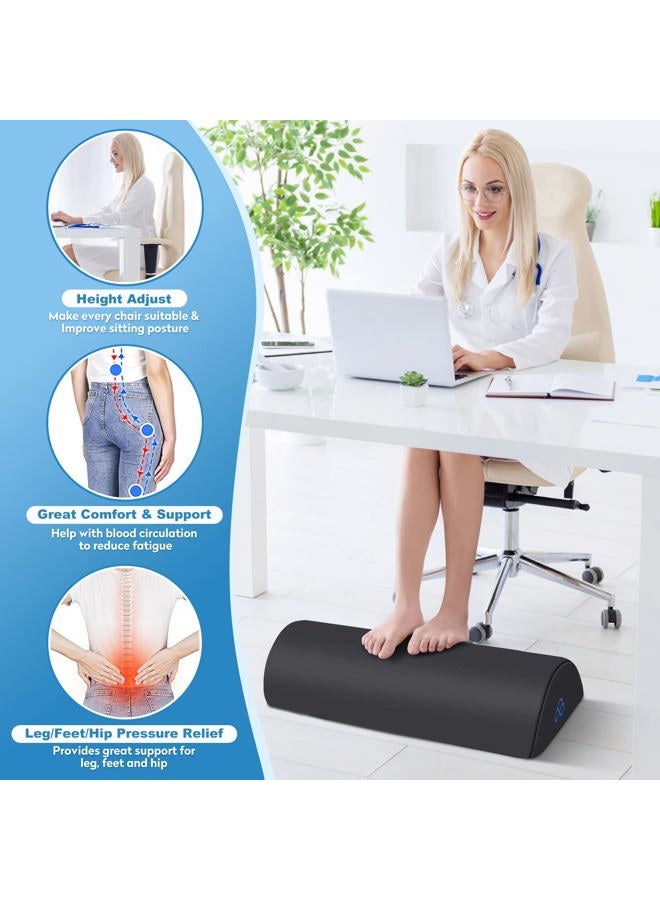 StepLively Foot Rest Ergonomic Pillow for Under Desk at Work, Anti-Fatigue Footrest Support Pillow for Fatigue & Pain Relief, Comfortable for Office Chair, Car Seat & Gaming Chair - Grey, Large - Image 3