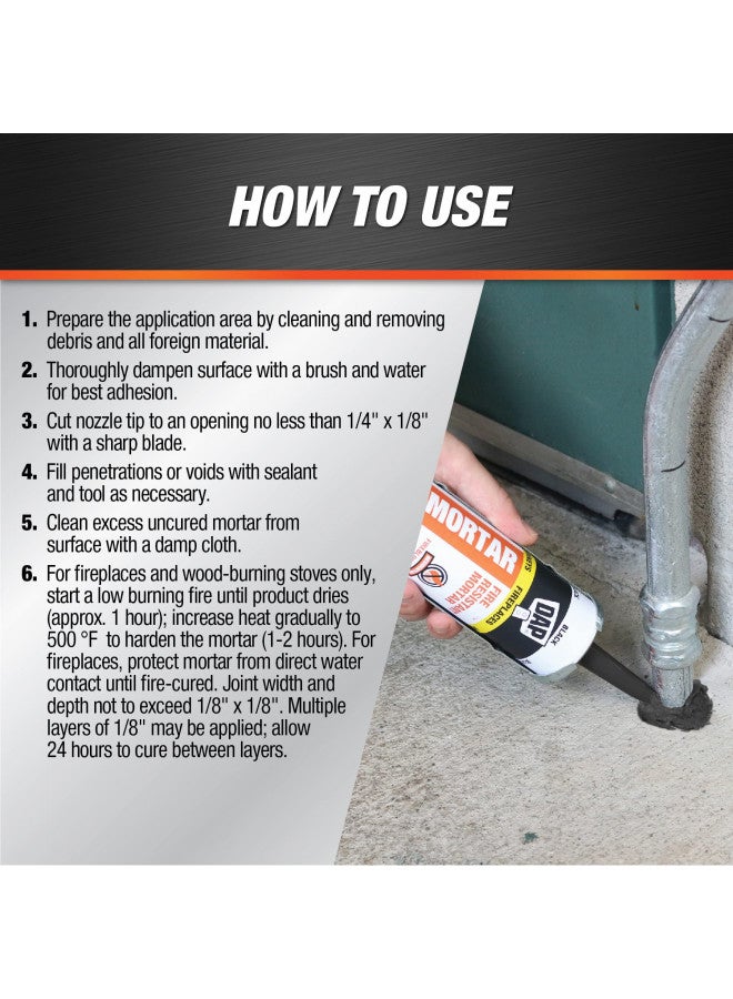 Dap DAP 7079818854 High Heat Mortar Fire Stop Caulk, No Size, Black  - Image 4