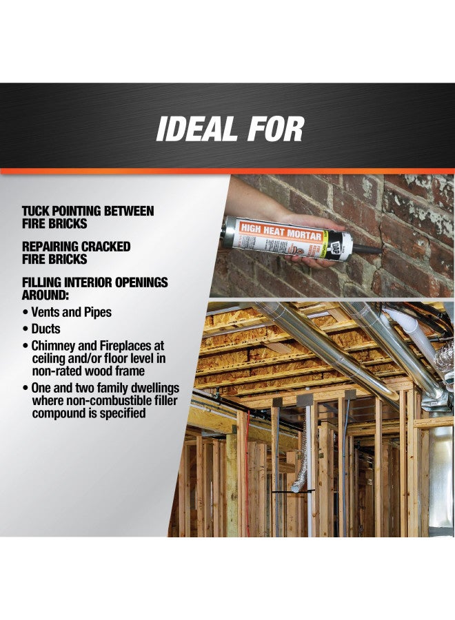 Dap DAP 7079818854 High Heat Mortar Fire Stop Caulk, No Size, Black  - Image 5