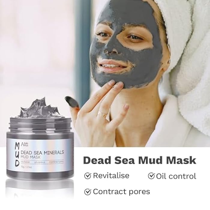 ANAI RUI 3Pcs Face Mask Set, Turmeric Clay Mask - Green Tea Face Mask - Dead Sea Minerals Mud Mask, Holiday Gift Set, Stocking Stuffers for Women &Teen Girls, Self Care Gifts for Women 2.5 oz each - Image 5