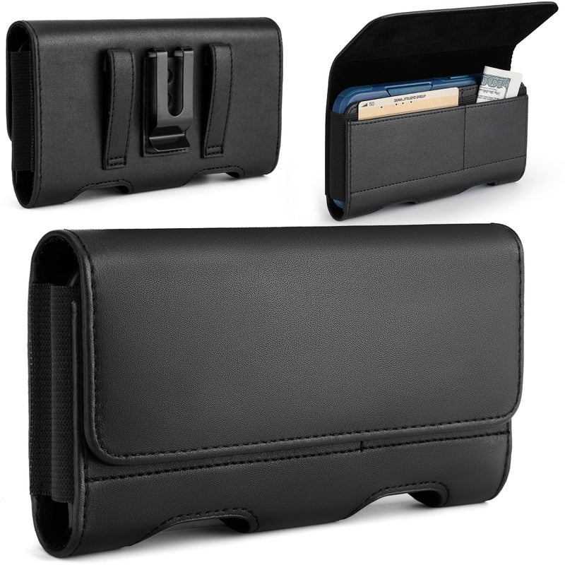 Mopaclle Phone Holster for iPhone 17 Pro Max, 17 Air, iPhone 16 Pro Max,15 Pro Max 15 Plus,14 Pro Max 13 Pro Max, 12 Pro Max,Premium Cell Phone Belt Holder for Men with Belt Clip ID Card Holder Pouch - Image 1