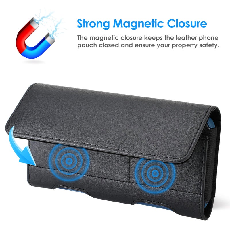 Mopaclle Phone Holster for iPhone 17 Pro Max, 17 Air, iPhone 16 Pro Max,15 Pro Max 15 Plus,14 Pro Max 13 Pro Max, 12 Pro Max,Premium Cell Phone Belt Holder for Men with Belt Clip ID Card Holder Pouch - Image 5