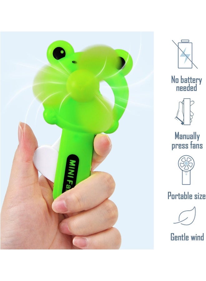 3 Summer Party Favors for Kids Ages 8-12 - Cute Handheld Fans, Novelty Toys Manual Press-Down Cooling Fans for Boys and Girls Outdoors (Random Styles) - Image 2