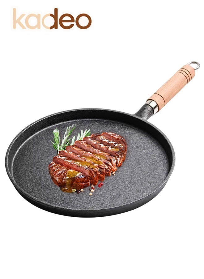 kadeo Iron Frying Pan, Nonstick, Anti-scald Handle, Crepe Pan, Use on Induction, Stove and Grill, Durable, Even-Heating Kitchen Cookware Diameter 26CM - Image 1