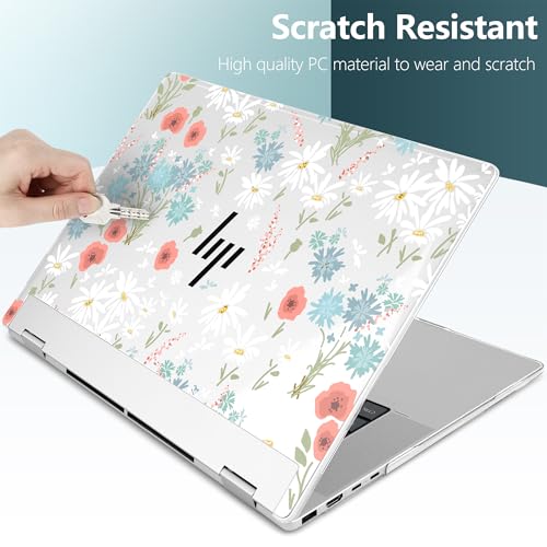 Batianda Premium Crystal Clear Case for HP Envy x360 16-inch 2-in-1 Laptop 2024 Release, Creative Patterns Ultra-Slim Lightweight Scratch-Resistant Hard Shell with Professional Protection, Cute Flowers - Image 3